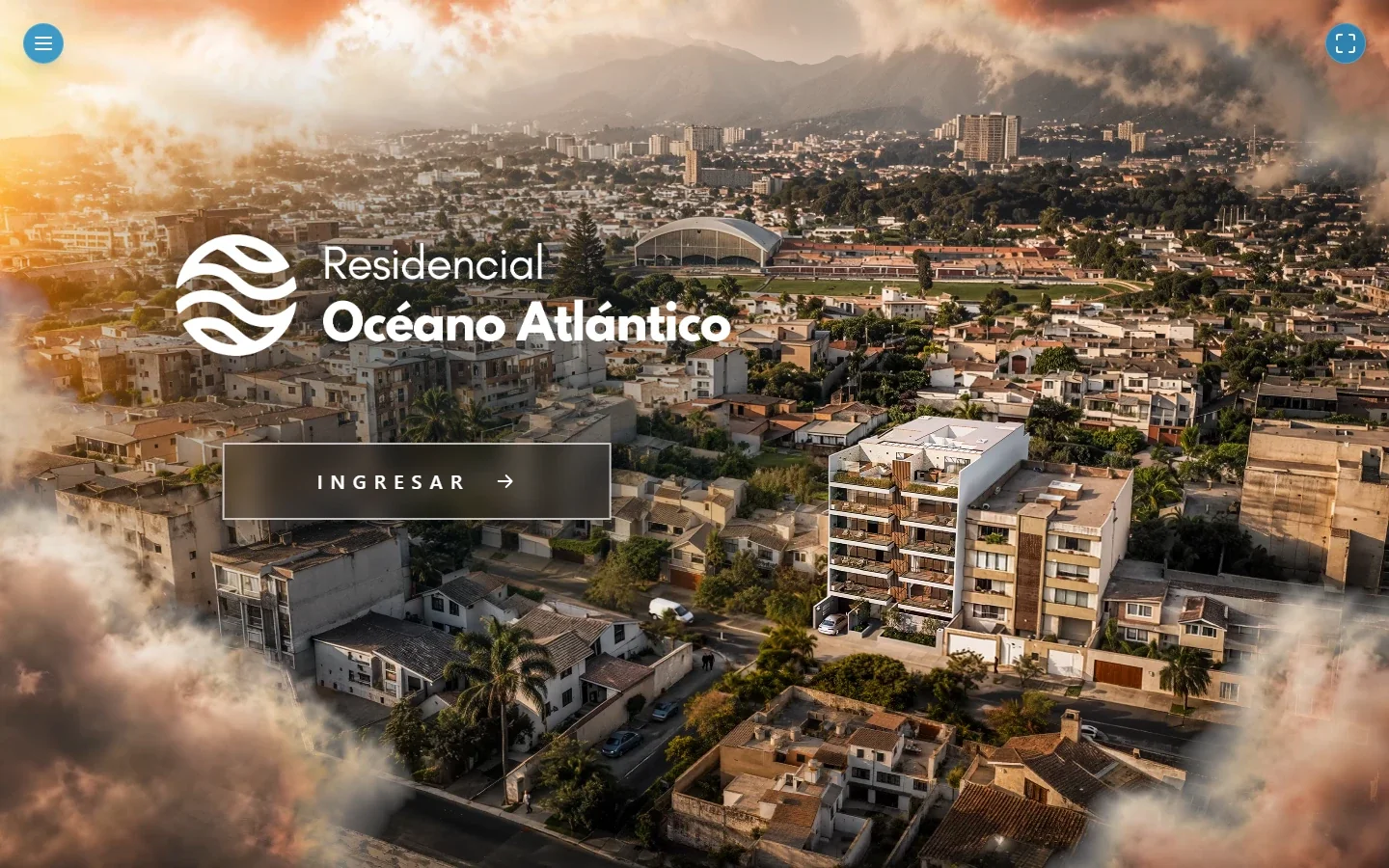 Captura real del showroom de Océano Atlántico: vista del proyecto